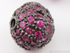 Pave Ruby Round Beads, (RB-BA8)